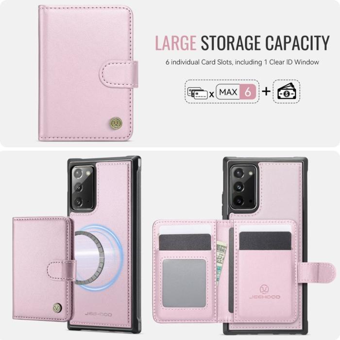JEEHOOD - JEEHOOD J09 Skal för Samsung Galaxy Note20 RFID Skydd - Rosa