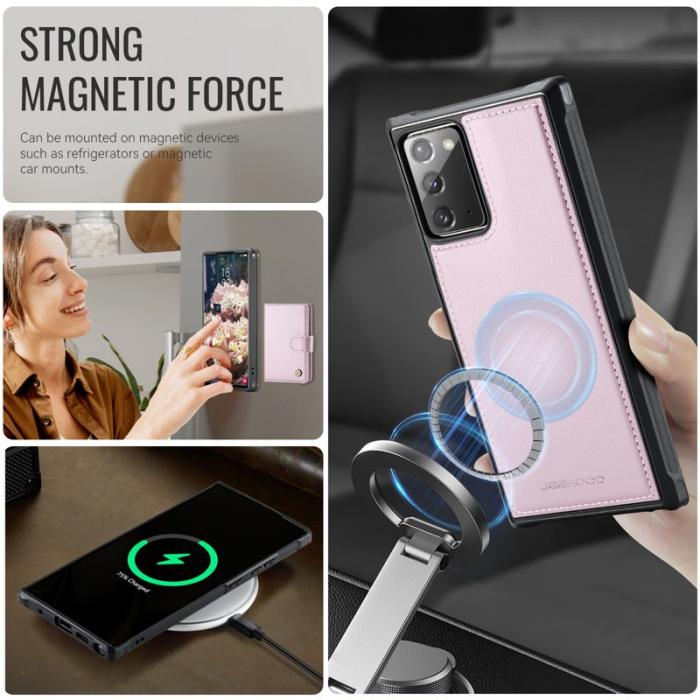 JEEHOOD - JEEHOOD J09 Skal för Samsung Galaxy Note20 RFID Skydd - Rosa