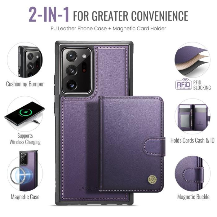 JEEHOOD - JEEHOOD J09 Skal för Samsung Galaxy Note20 Ultra Lila