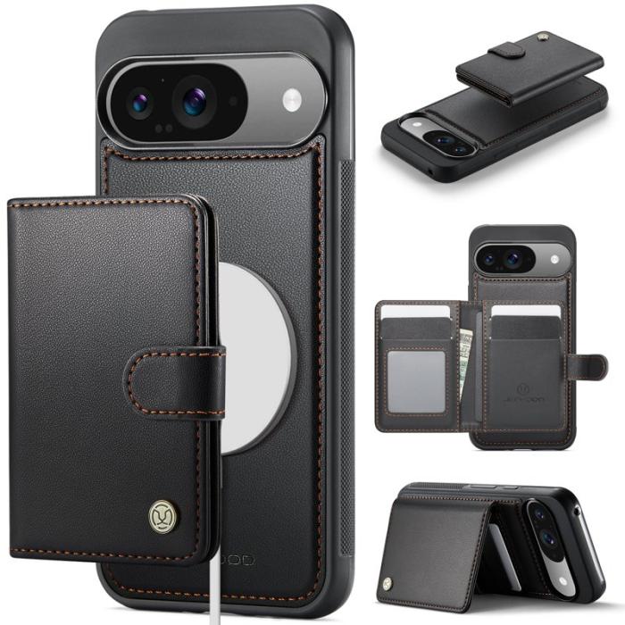 JEEHOOD - JEEHOOD J09 Skal till Google Pixel 9 Pro RFID Läder Svart