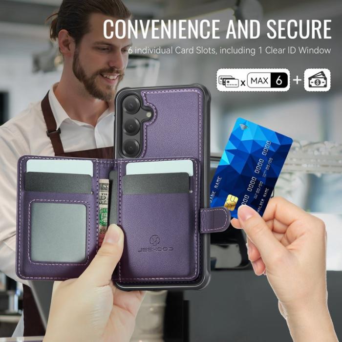 JEEHOOD - JEEHOOD J09 Skal till Samsung Galaxy S25 - Lila, RFID-blockerande