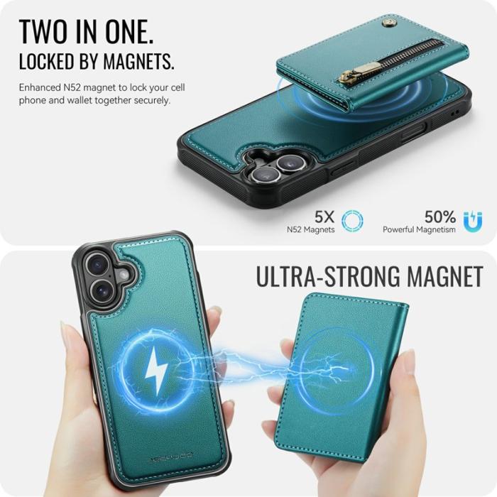 JEEHOOD - JEEHOOD J12 iPhone 17 Skal Magnetiskt Fodral Grön