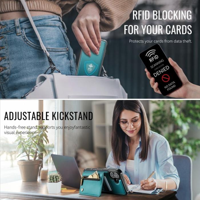 JEEHOOD - JEEHOOD J12 iPhone 17 Skal Magnetiskt Fodral Grön