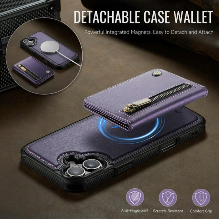 JEEHOOD - JEEHOOD J12 iPhone 17 Skal Magnetiskt Fodral Lila