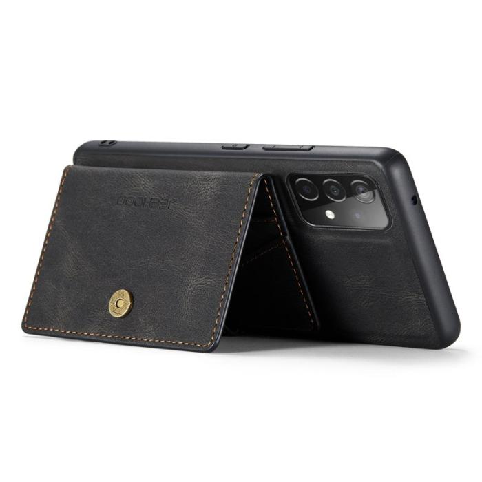 JEEHOOD - JEEHOOD Magnetic Wallet Fodral för Samsung Galaxy A32 5G - Svart