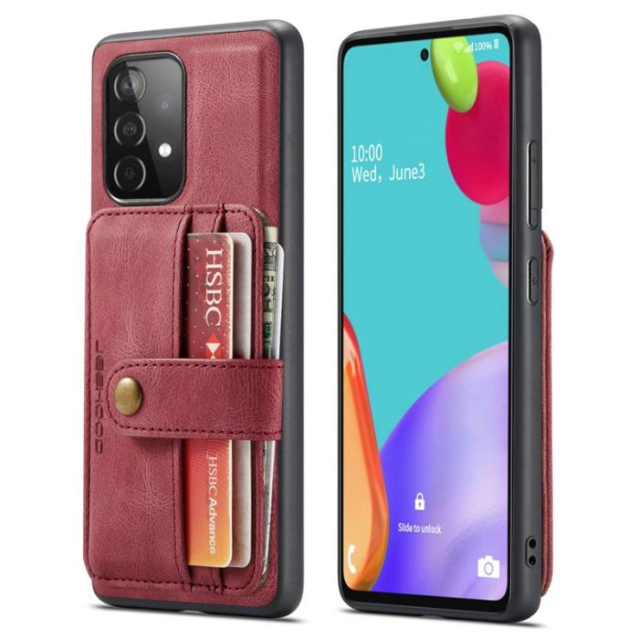 JEEHOOD - JEEHOOD Samsung Galaxy A32 5G/M32 5G Skal Läder Röd