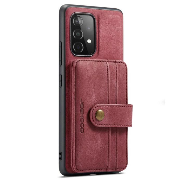 JEEHOOD - JEEHOOD Samsung Galaxy A32 5G/M32 5G Skal Läder Röd