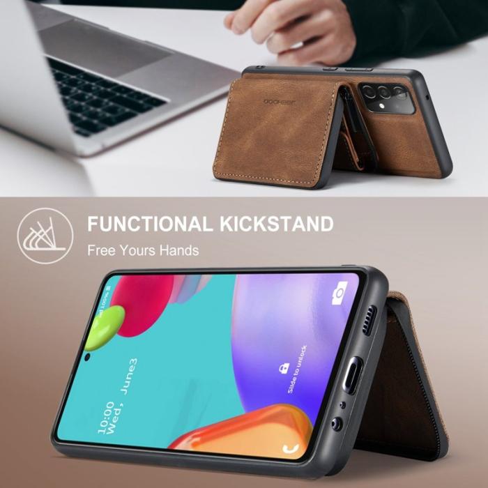 JEEHOOD - JEEHOOD Samsung Galaxy A33 5G Fodral Zipper Wallet Brun