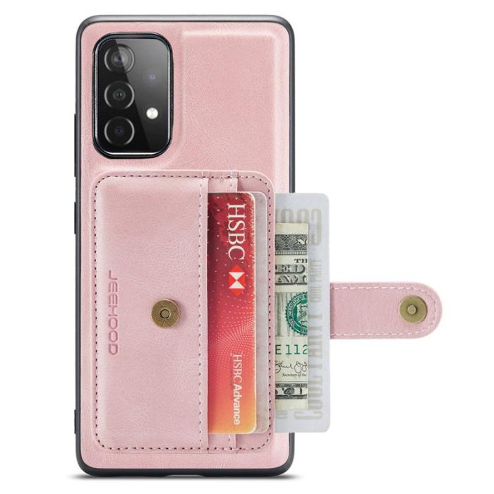 JEEHOOD - JEEHOOD Samsung Galaxy A33 5G Skal Läder Rosa 2-i-1 RFID