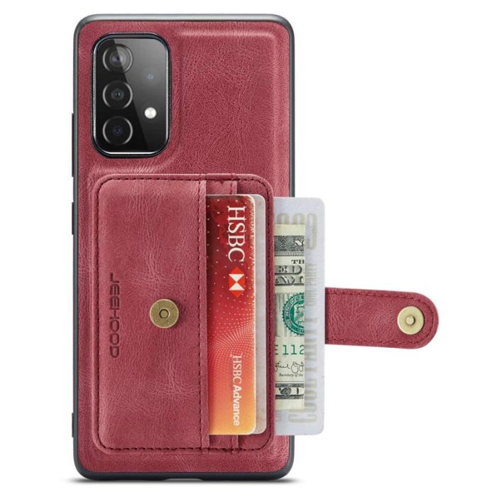 JEEHOOD - JEEHOOD Samsung Galaxy A52 4G/5G Fodral Läder Röd