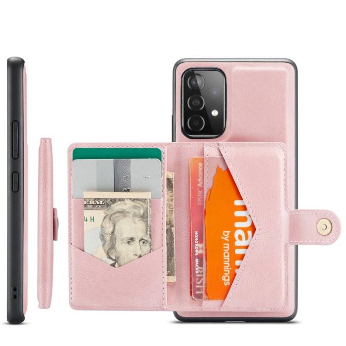 JEEHOOD - JEEHOOD Samsung Galaxy A53 5G Skal 2-i-1 Plånbok Roséguld