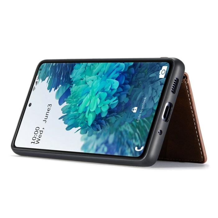 JEEHOOD - JEEHOOD Samsung Galaxy S20 FE Fodral 2-i-1 PU Läder Brun