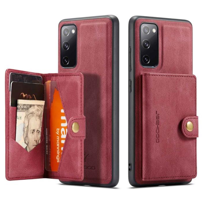 JEEHOOD - JEEHOOD Samsung Galaxy S20 FE Fodral 2-i-1 Röd