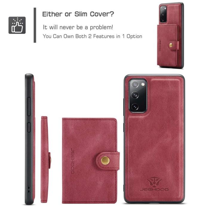 JEEHOOD - JEEHOOD Samsung Galaxy S20 FE Fodral 2-i-1 Röd