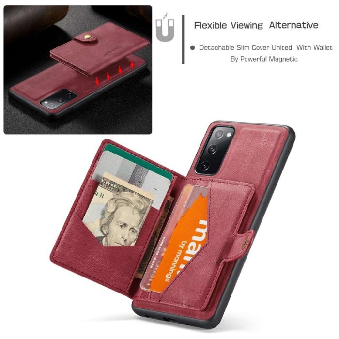 JEEHOOD - JEEHOOD Samsung Galaxy S20 FE Fodral 2-i-1 Röd