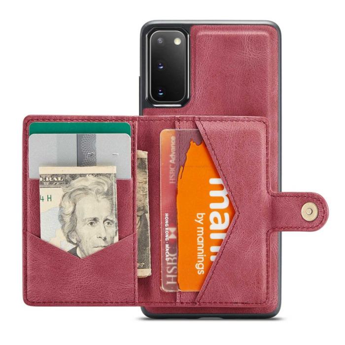 JEEHOOD - JEEHOOD Samsung Galaxy S20 Fodral Detachable Röd