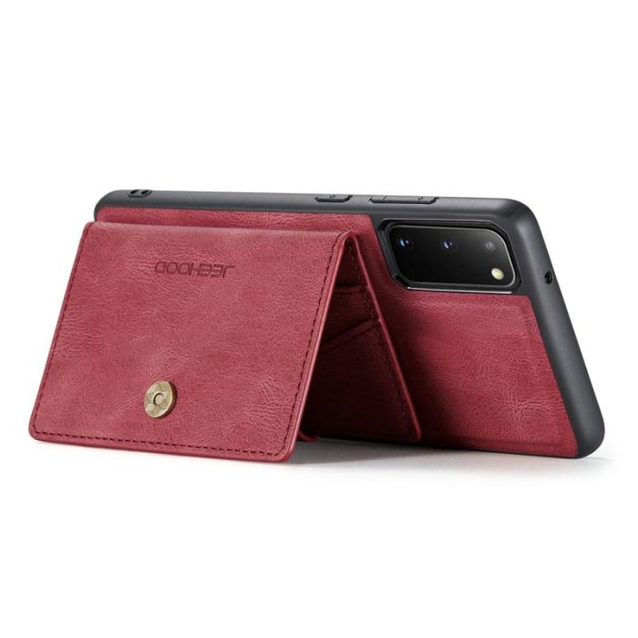 JEEHOOD - JEEHOOD Samsung Galaxy S20 Fodral Detachable Röd