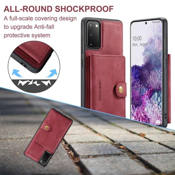 JEEHOOD - JEEHOOD Samsung Galaxy S20 Fodral Detachable Röd