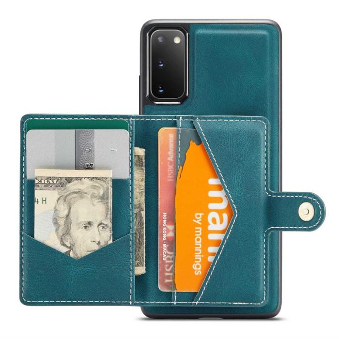 JEEHOOD - JEEHOOD Samsung Galaxy S20 Fodral Detachable Wallet Grön
