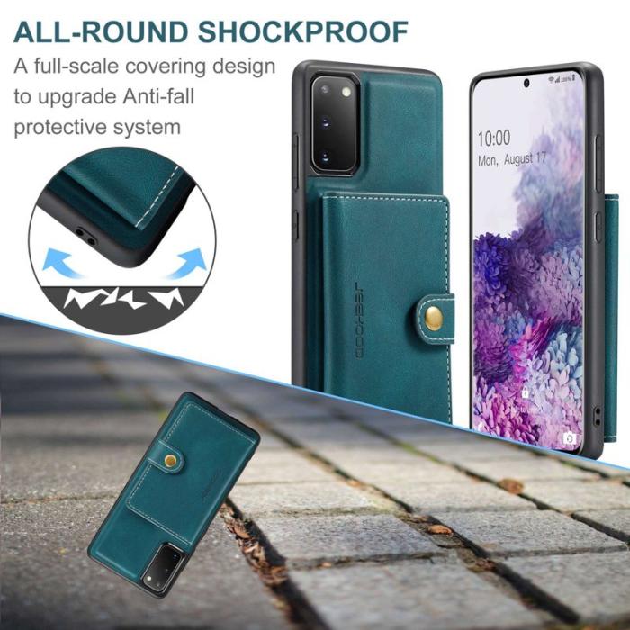 JEEHOOD - JEEHOOD Samsung Galaxy S20 Fodral Detachable Wallet Grön