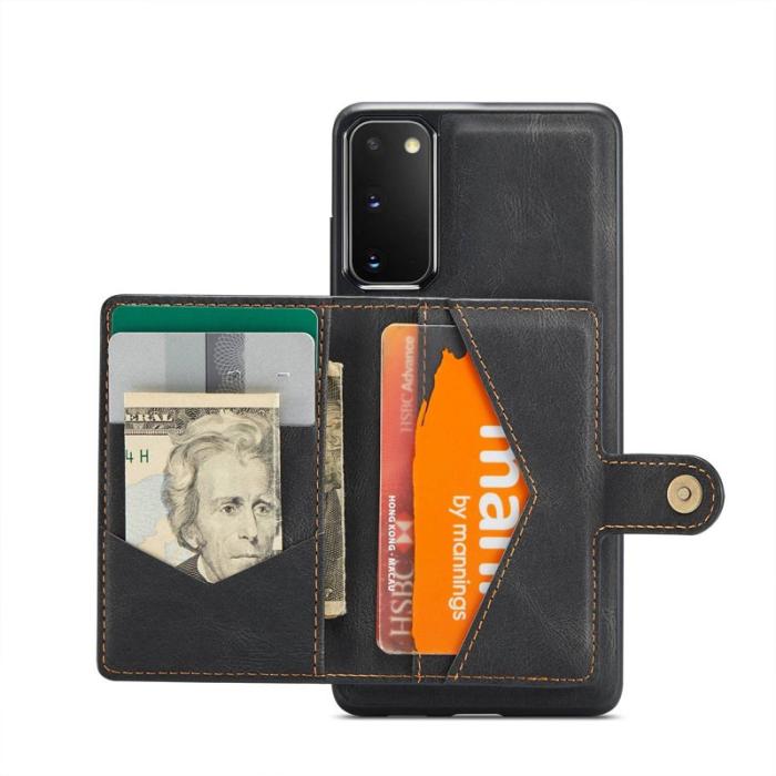 JEEHOOD - JEEHOOD Samsung Galaxy S20 Fodral Detachable Wallet Svart