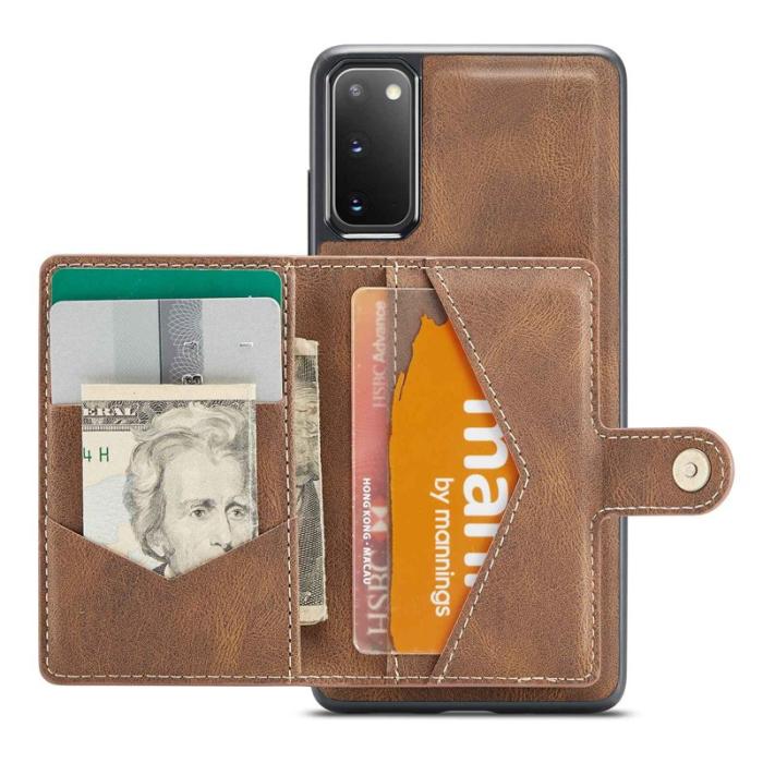 JEEHOOD - JEEHOOD Samsung Galaxy S20 Fodral med avtagbar kickstand Brun