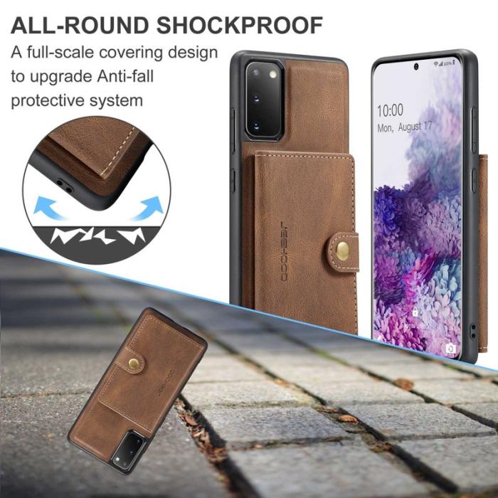 JEEHOOD - JEEHOOD Samsung Galaxy S20 Fodral med avtagbar kickstand Brun