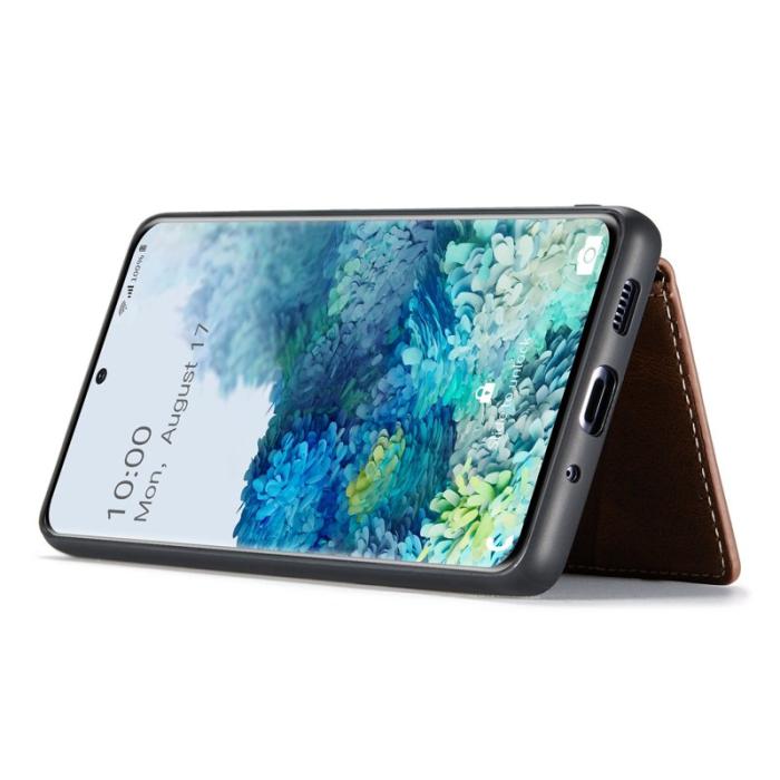 JEEHOOD - JEEHOOD Samsung Galaxy S20 Plus Fodral 2-i-1 PU Läder Brun