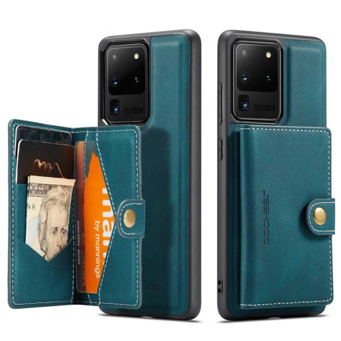 JEEHOOD - JEEHOOD Samsung Galaxy S20 Ultra Fodral Läder Grön