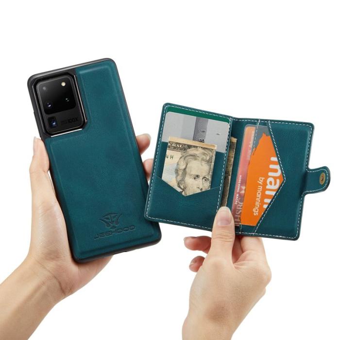 JEEHOOD - JEEHOOD Samsung Galaxy S20 Ultra Fodral Läder Grön