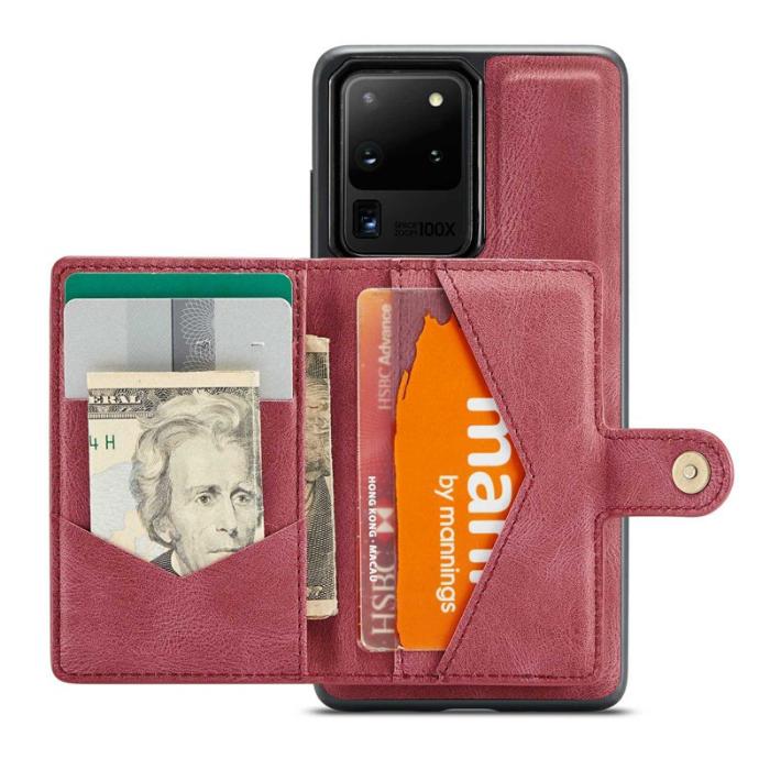 JEEHOOD - JEEHOOD Samsung Galaxy S20 Ultra Fodral Magnetiskt Röd