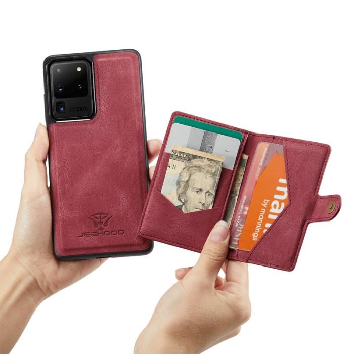 JEEHOOD - JEEHOOD Samsung Galaxy S20 Ultra Fodral Magnetiskt Röd