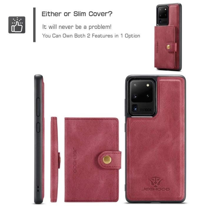 JEEHOOD - JEEHOOD Samsung Galaxy S20 Ultra Fodral Magnetiskt Röd