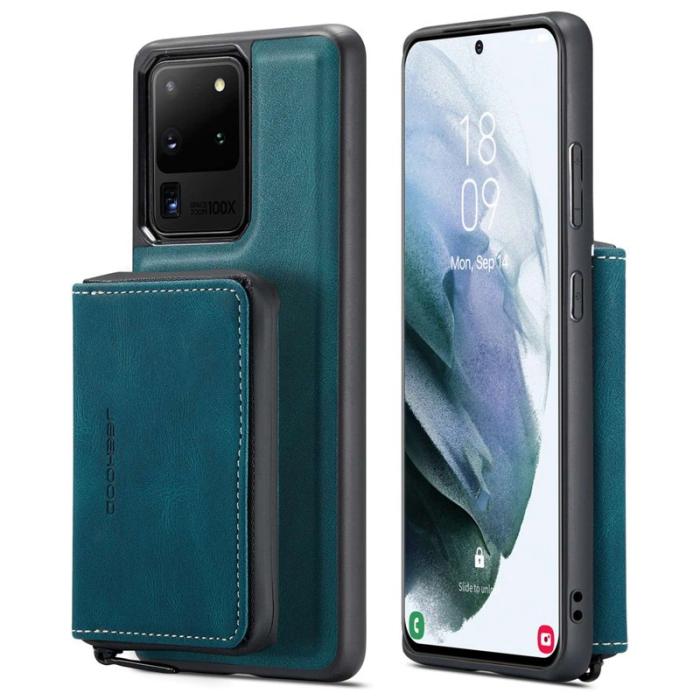 JEEHOOD - JEEHOOD Samsung Galaxy S20 Ultra Fodral Zipper Wallet Blå
