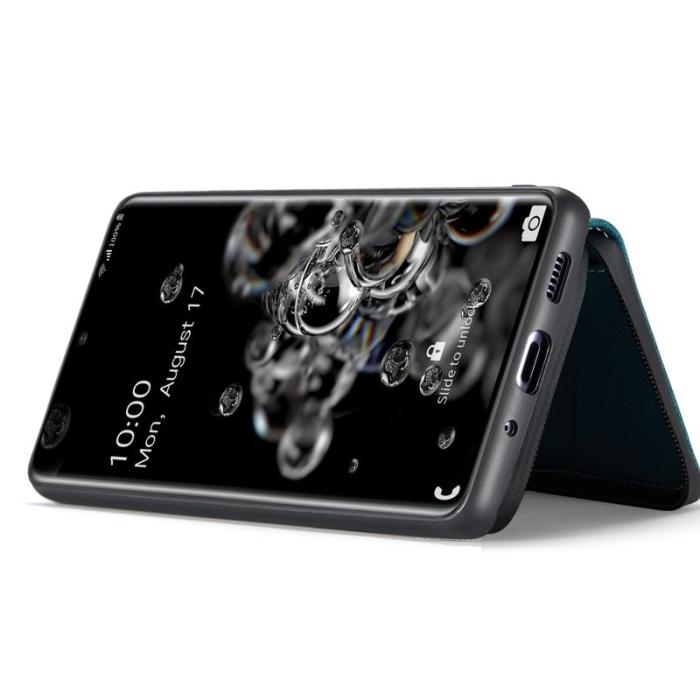 JEEHOOD - JEEHOOD Samsung Galaxy S20 Ultra Fodral Zipper Wallet Blå