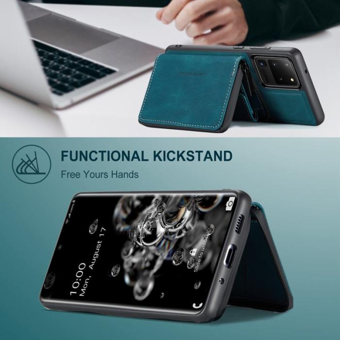 JEEHOOD - JEEHOOD Samsung Galaxy S20 Ultra Fodral Zipper Wallet Blå