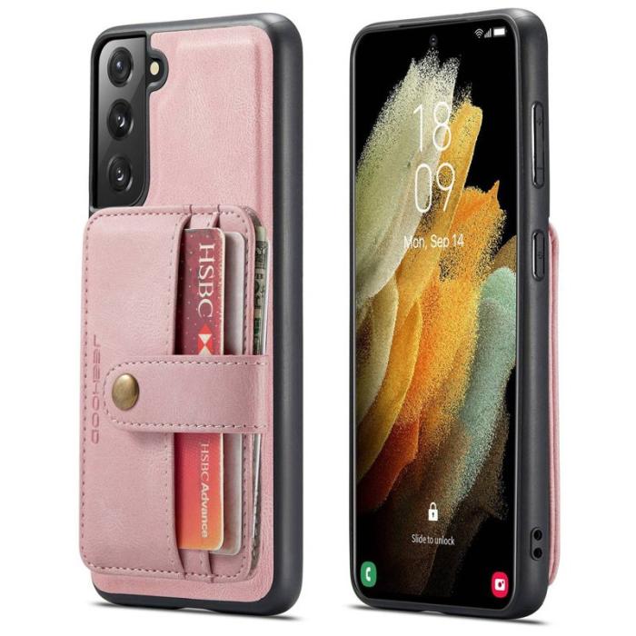JEEHOOD - JEEHOOD Samsung Galaxy S21 FE 5G Fodral RFID Skydd Pink
