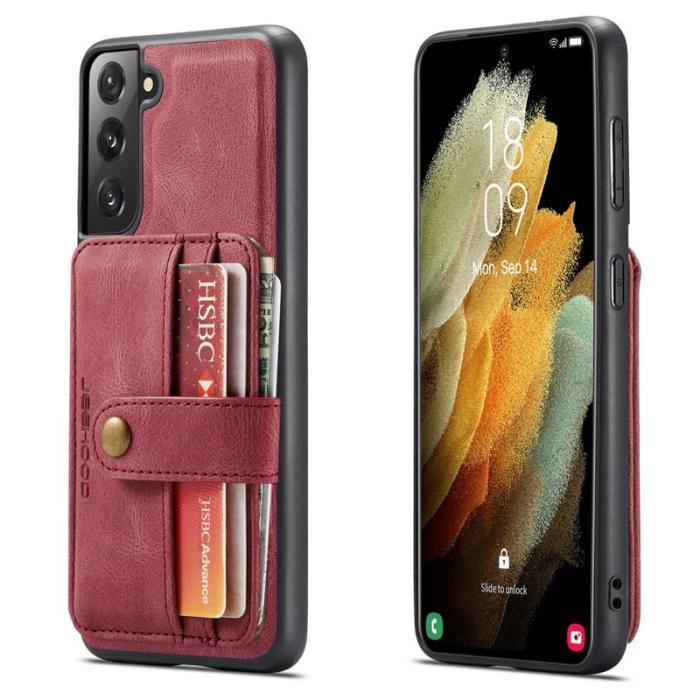 JEEHOOD - JEEHOOD Samsung Galaxy S22+ Fodral RFID Blocker Röd