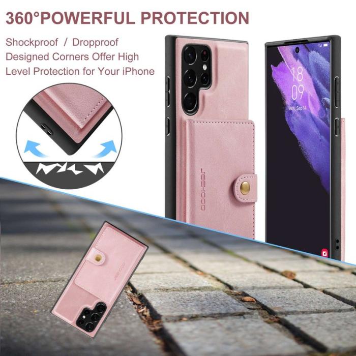 JEEHOOD - JEEHOOD Samsung Galaxy S22 Ultra 5G Fodral Rose Gold