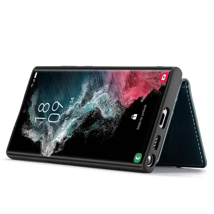 JEEHOOD - JEEHOOD Samsung Galaxy S22 Ultra 5G Skal Wallet Grön