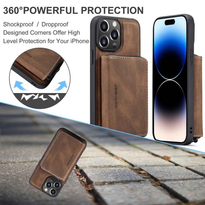 JEEHOOD - JEEHOOD Shockproof Case iPhone 14 Pro Max Fodral Brun