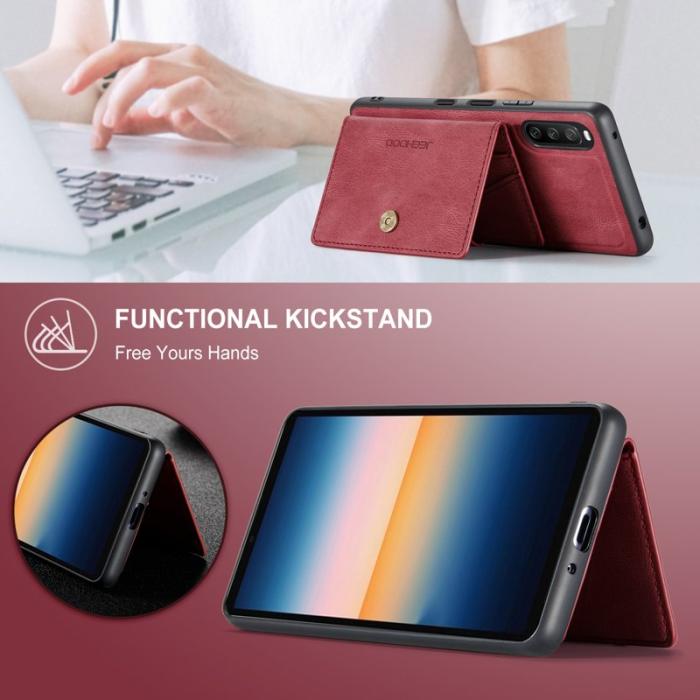 JEEHOOD - JEEHOOD Sony Xperia 10 III 2-i-1 Skal med Magnetlås Röd