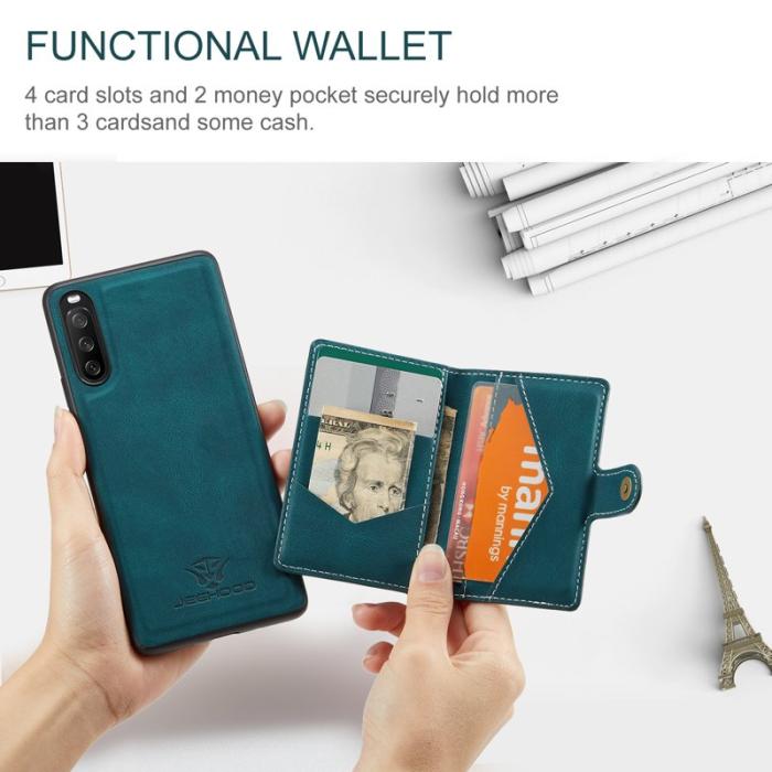 JEEHOOD - JEEHOOD Sony Xperia 10 III 2-in-1 Skal med Magnetisk Lås Grön