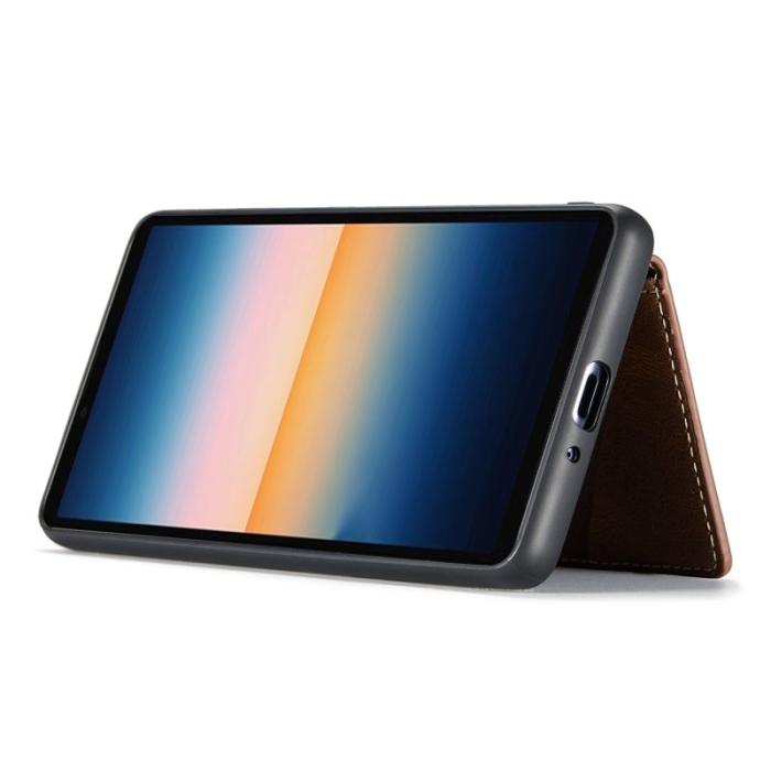 JEEHOOD - JEEHOOD Sony Xperia 10 III Skal 2-i-1 Läder TPU Brun