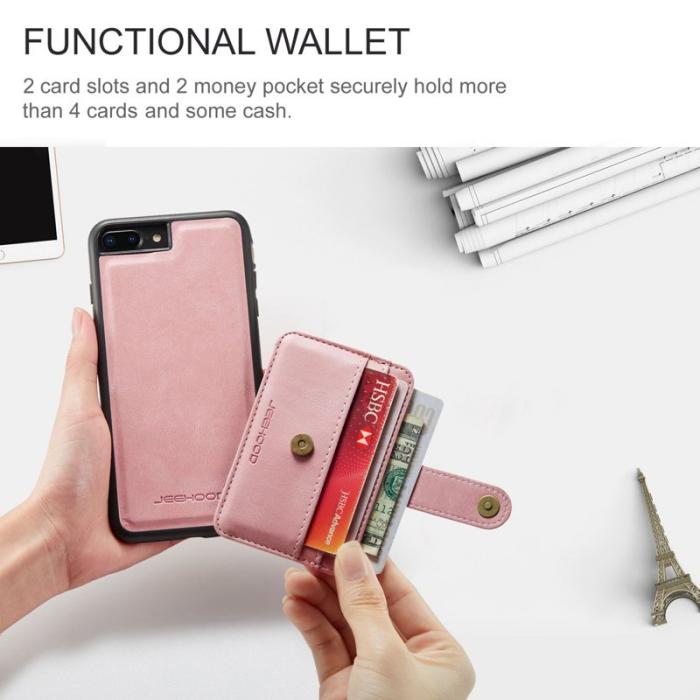 JEEHOOD - JEEHOOD Wallet Case iPhone 7 Plus/8 Plus 5.5 tum Pink