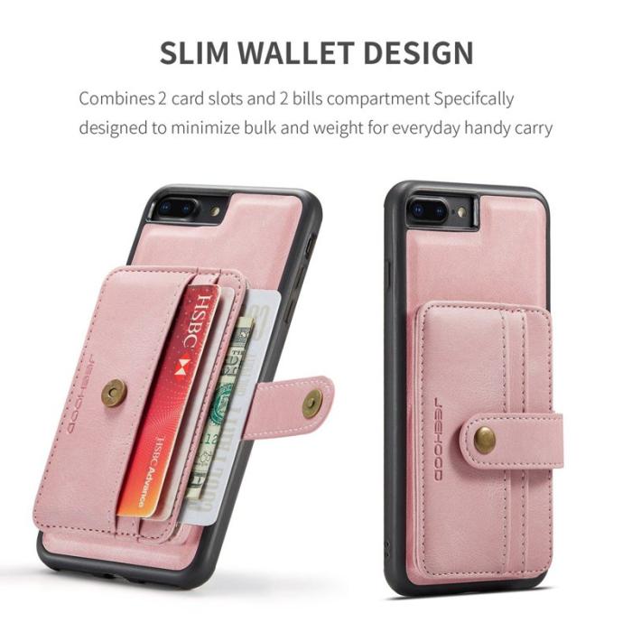 JEEHOOD - JEEHOOD Wallet Case iPhone 7 Plus/8 Plus 5.5 tum Pink