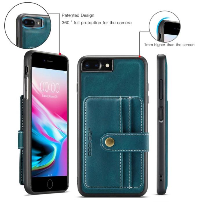 JEEHOOD - JEEHOOD Wallet Fodral för iPhone 7 Plus/8 Plus - Blå