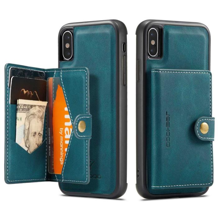 JEEHOOD - JEEHOOD Wallet Kickstand Case iPhone XS Max 6.5 tum Grön
