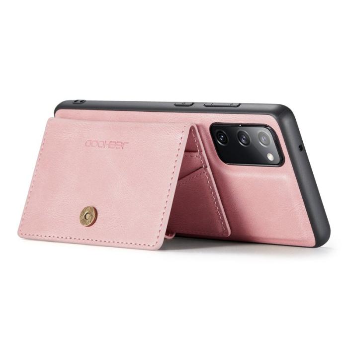 JEEHOOD - JEEHOOD Wallet Kickstand Cover för Samsung Galaxy S20 FE - Roséguld