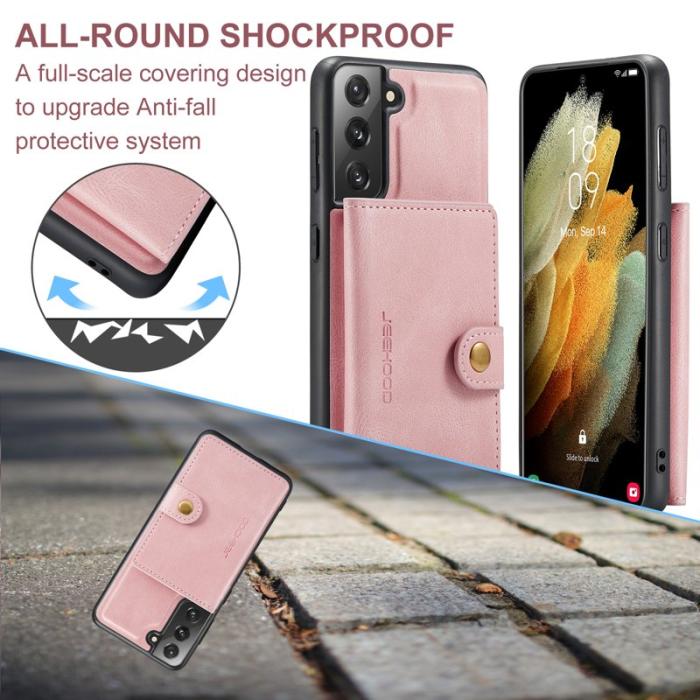 JEEHOOD - JEEHOOD Wallet Skal för Samsung Galaxy S22+ 5G - Roséguld